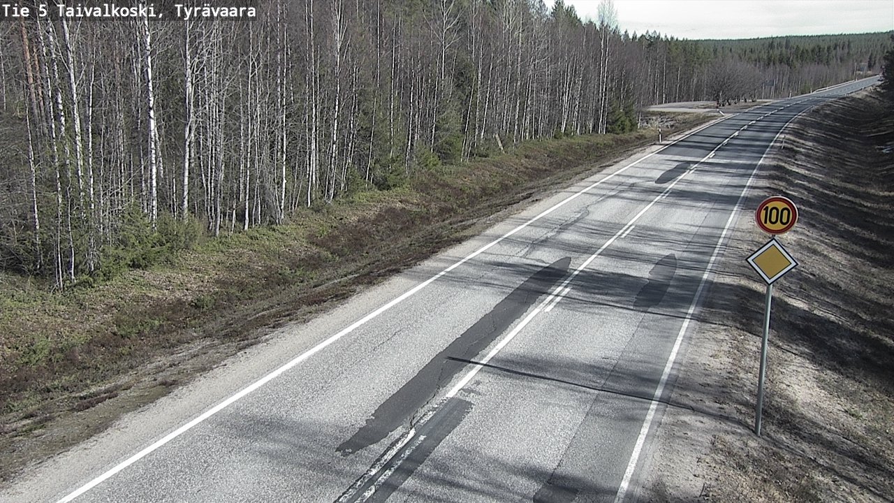 Weather Camera Image Road 5 Taivalkoski, Tyrävaara, Taivalkoski, Pohjois-Pohjanmaa