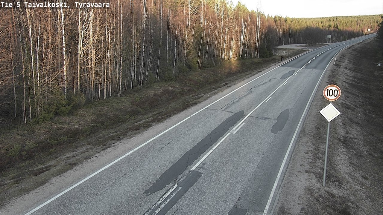 Weather Camera Image Road 5 Taivalkoski, Tyrävaara, Taivalkoski, Pohjois-Pohjanmaa