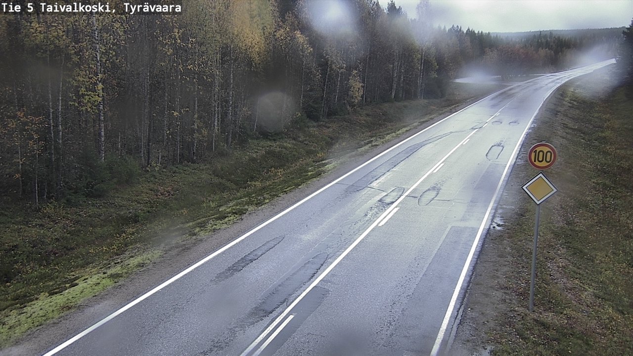 Weather Camera Image Road 5 Taivalkoski, Tyrävaara, Taivalkoski, Pohjois-Pohjanmaa