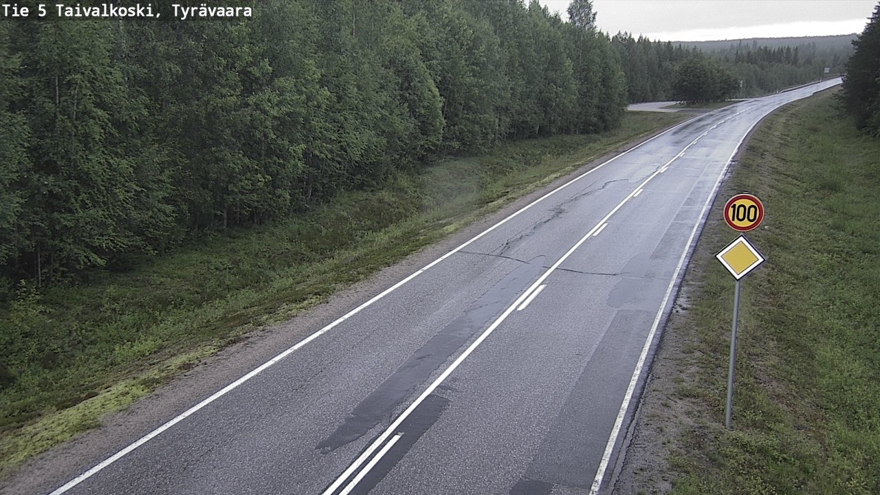 Kelikamerat Kuva Tie 5 Taivalkoski, Tyrävaara, Taivalkoski, Pohjois-Pohjanmaa