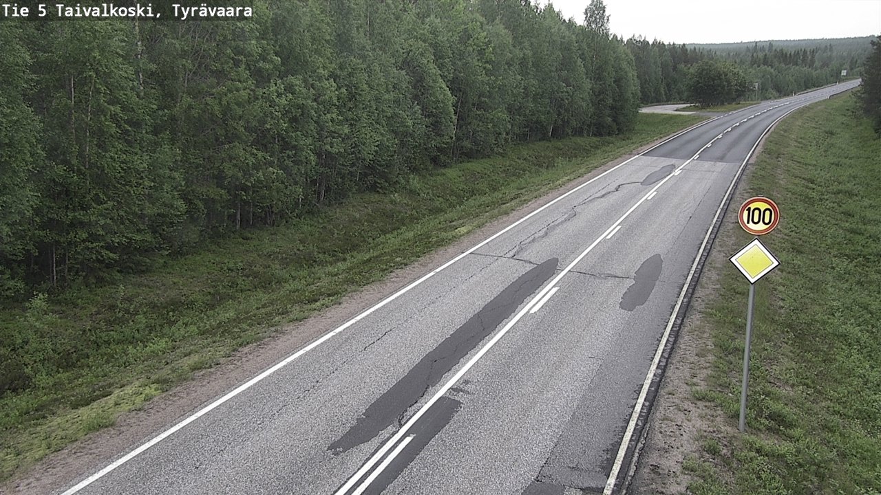 Kelikamerat Kuva Tie 5 Taivalkoski, Tyrävaara, Taivalkoski, Pohjois-Pohjanmaa