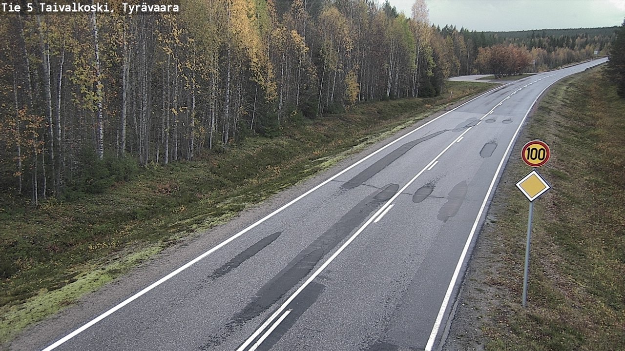 Weather Camera Image Road 5 Taivalkoski, Tyrävaara, Taivalkoski, Pohjois-Pohjanmaa