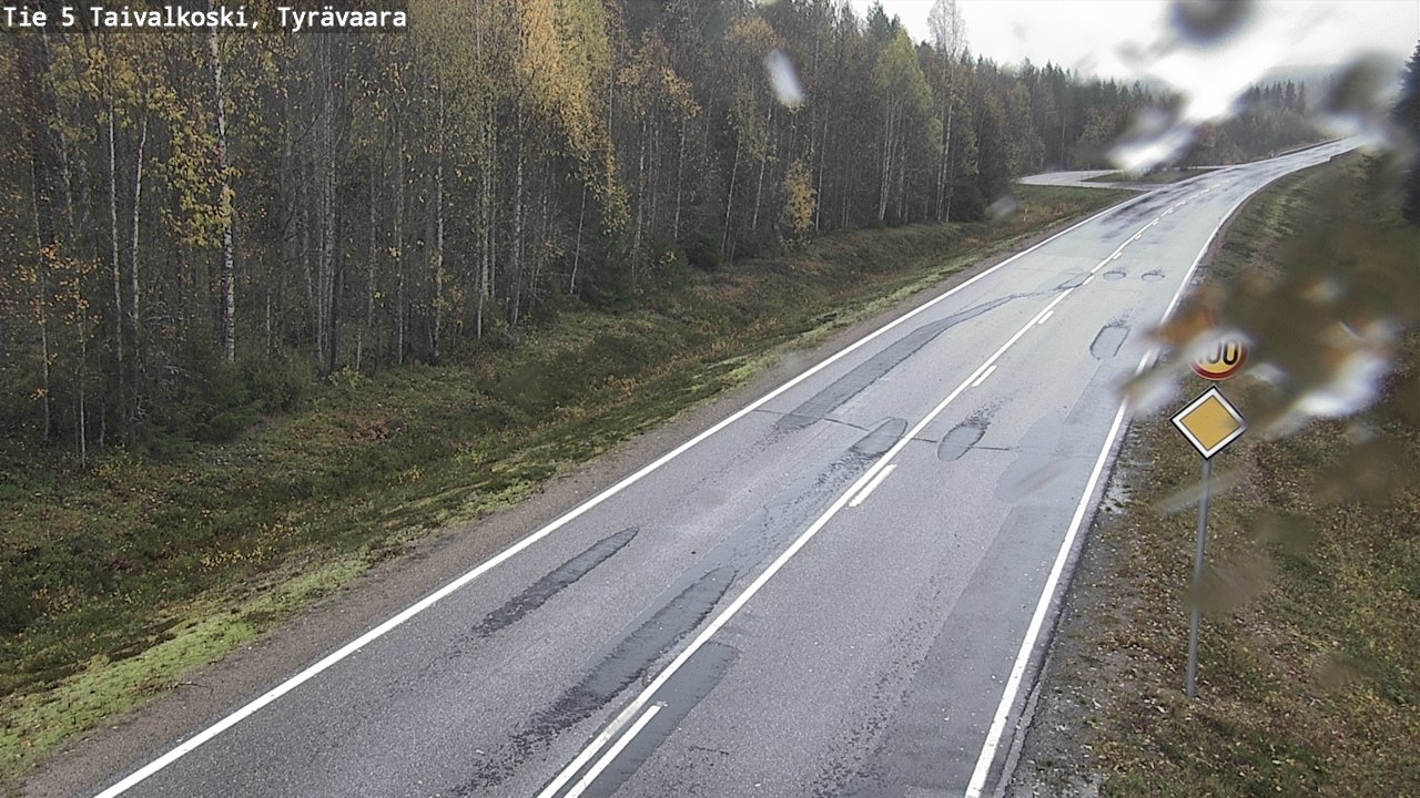 Weather Camera Image Väg 5 Taivalkoski, Tyrävaara, Taivalkoski, Pohjois-Pohjanmaa