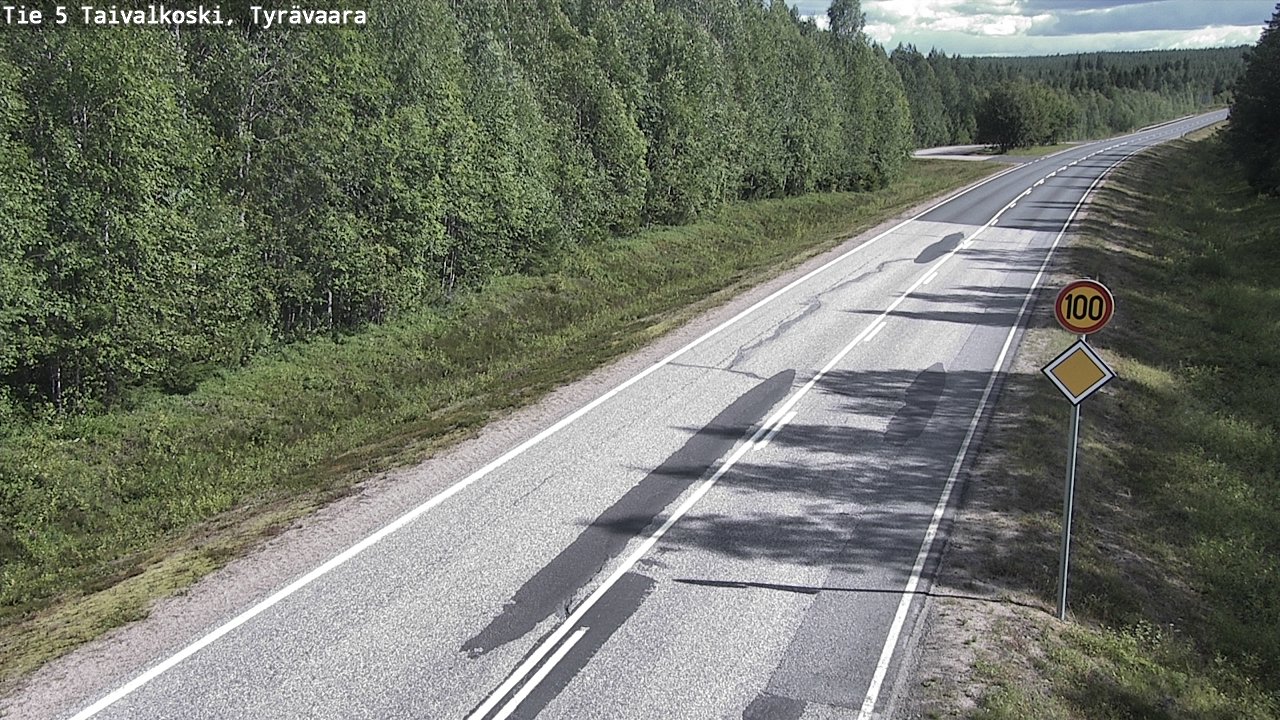 Kelikamerat Kuva Tie 5 Taivalkoski, Tyrävaara, Taivalkoski, Pohjois-Pohjanmaa