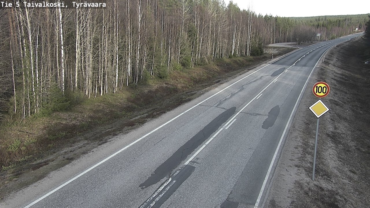 Weather Camera Image Road 5 Taivalkoski, Tyrävaara, Taivalkoski, Pohjois-Pohjanmaa