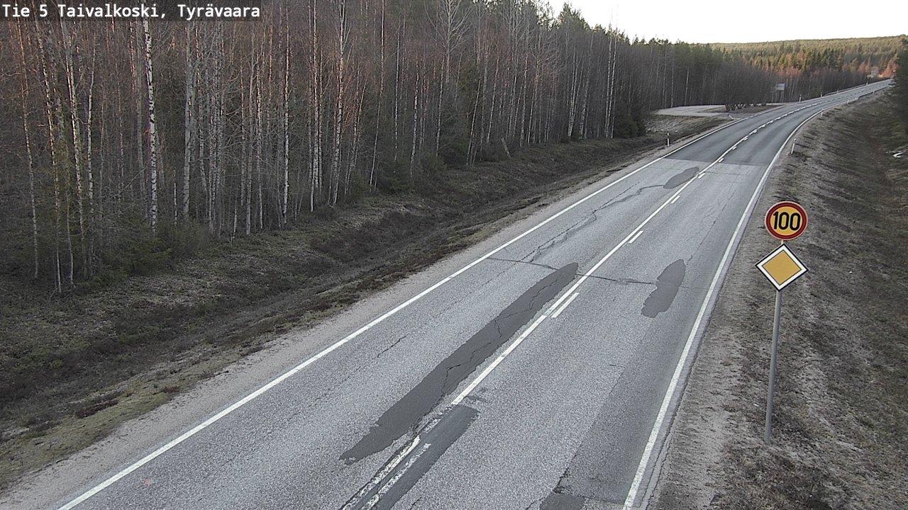 Weather Camera Image Road 5 Taivalkoski, Tyrävaara, Taivalkoski, Pohjois-Pohjanmaa