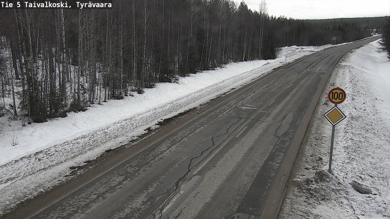 Weather Camera Image Road 5 Taivalkoski, Tyrävaara, Taivalkoski, Pohjois-Pohjanmaa