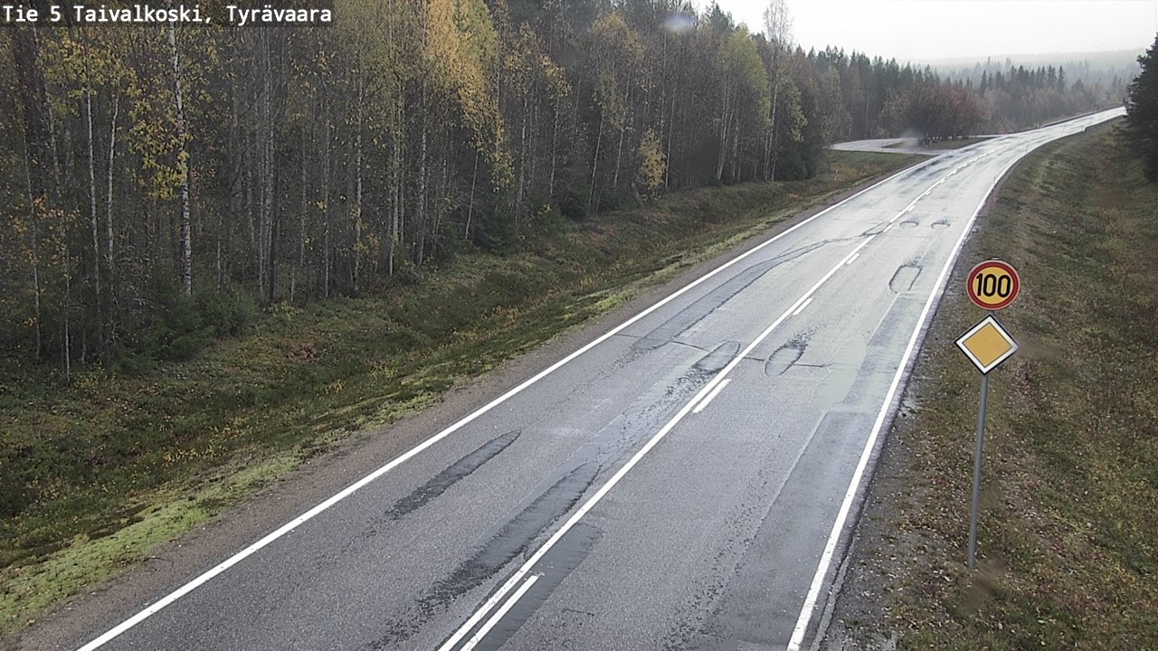 Weather Camera Image Väg 5 Taivalkoski, Tyrävaara, Taivalkoski, Pohjois-Pohjanmaa