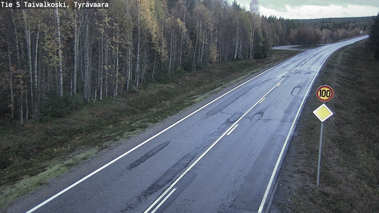 Weather Camera Image Road 5 Taivalkoski, Tyrävaara, Taivalkoski, Pohjois-Pohjanmaa