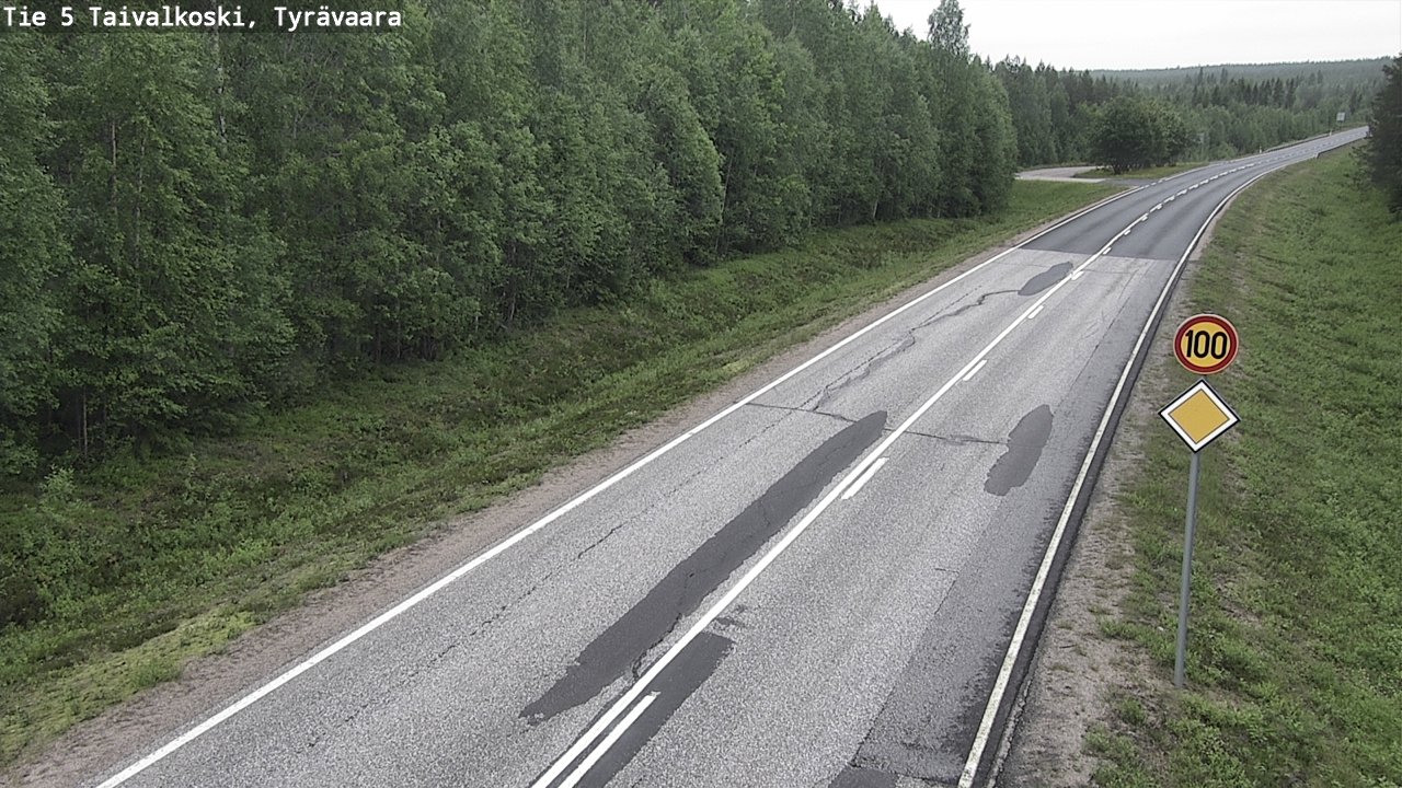 Kelikamerat Kuva Tie 5 Taivalkoski, Tyrävaara, Taivalkoski, Pohjois-Pohjanmaa