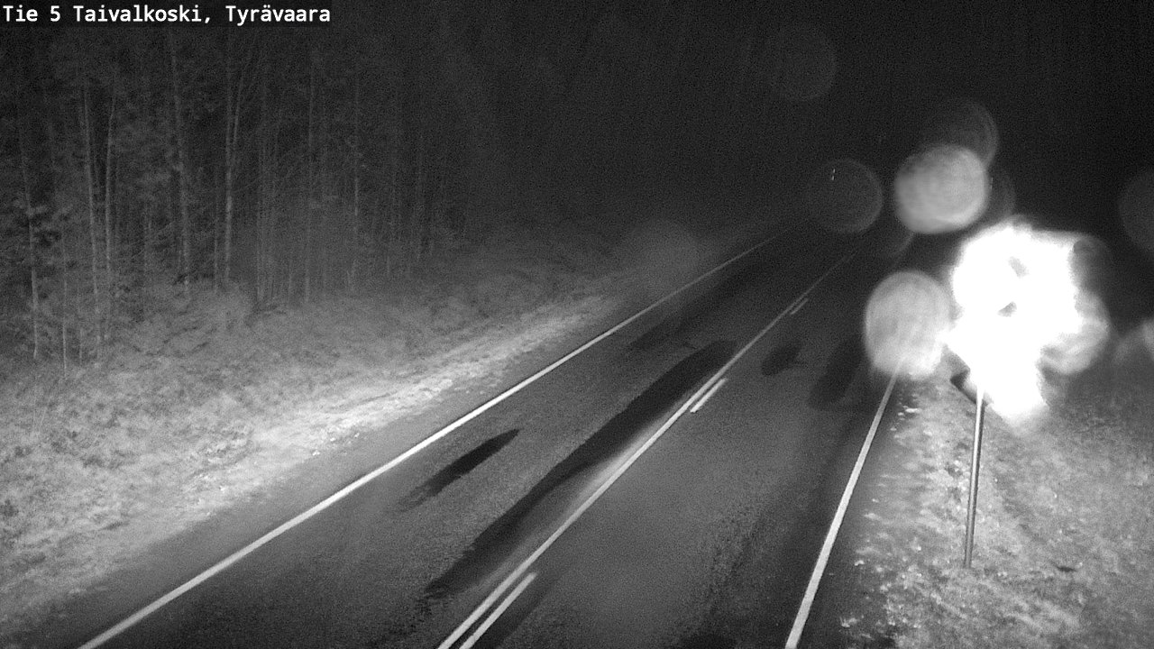 Weather Camera Image Road 5 Taivalkoski, Tyrävaara, Taivalkoski, Pohjois-Pohjanmaa