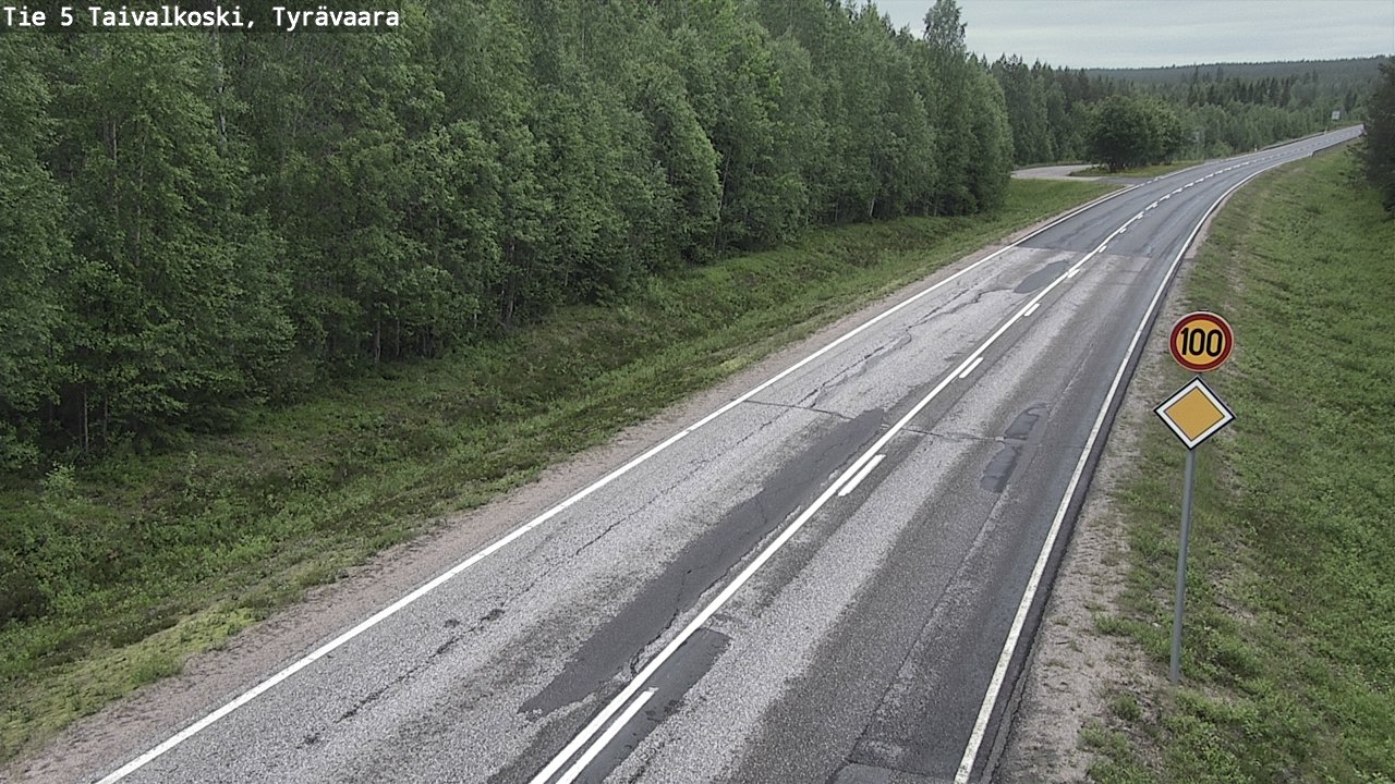 Kelikamerat Kuva Tie 5 Taivalkoski, Tyrävaara, Taivalkoski, Pohjois-Pohjanmaa