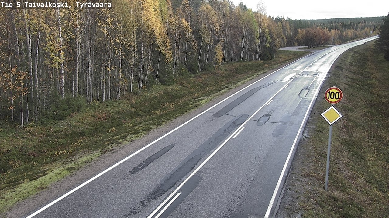 Weather Camera Image Road 5 Taivalkoski, Tyrävaara, Taivalkoski, Pohjois-Pohjanmaa