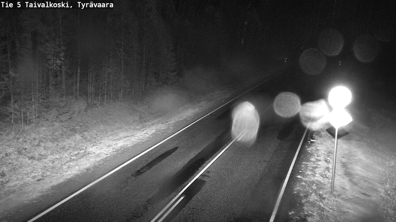 Weather Camera Image Road 5 Taivalkoski, Tyrävaara, Taivalkoski, Pohjois-Pohjanmaa