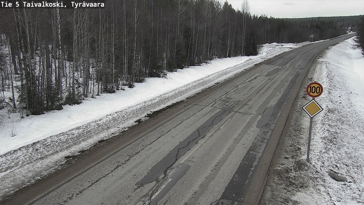 Weather Camera Image Road 5 Taivalkoski, Tyrävaara, Taivalkoski, Pohjois-Pohjanmaa