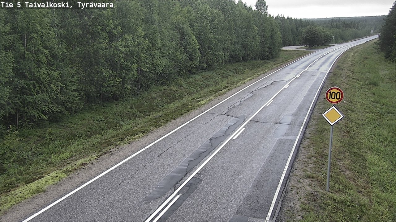 Kelikamerat Kuva Tie 5 Taivalkoski, Tyrävaara, Taivalkoski, Pohjois-Pohjanmaa