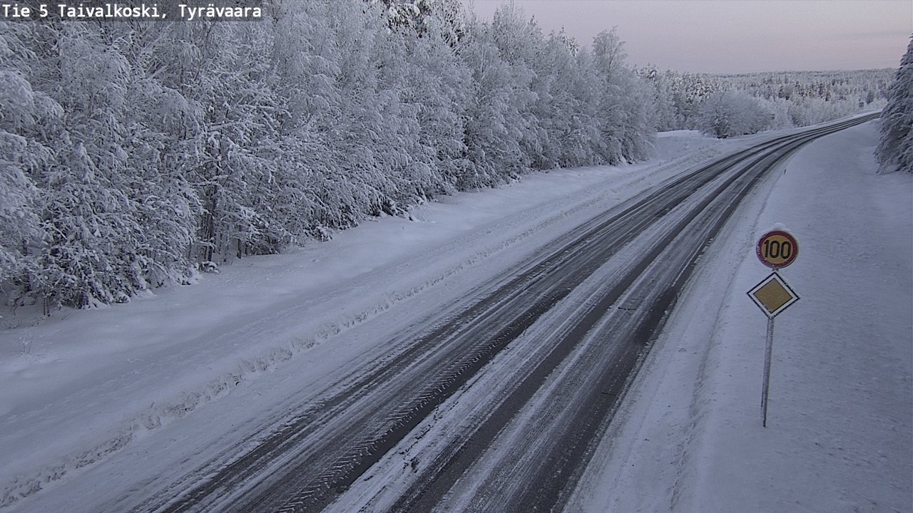 Weather Camera Image Road 5 Taivalkoski, Tyrävaara, Taivalkoski, Pohjois-Pohjanmaa