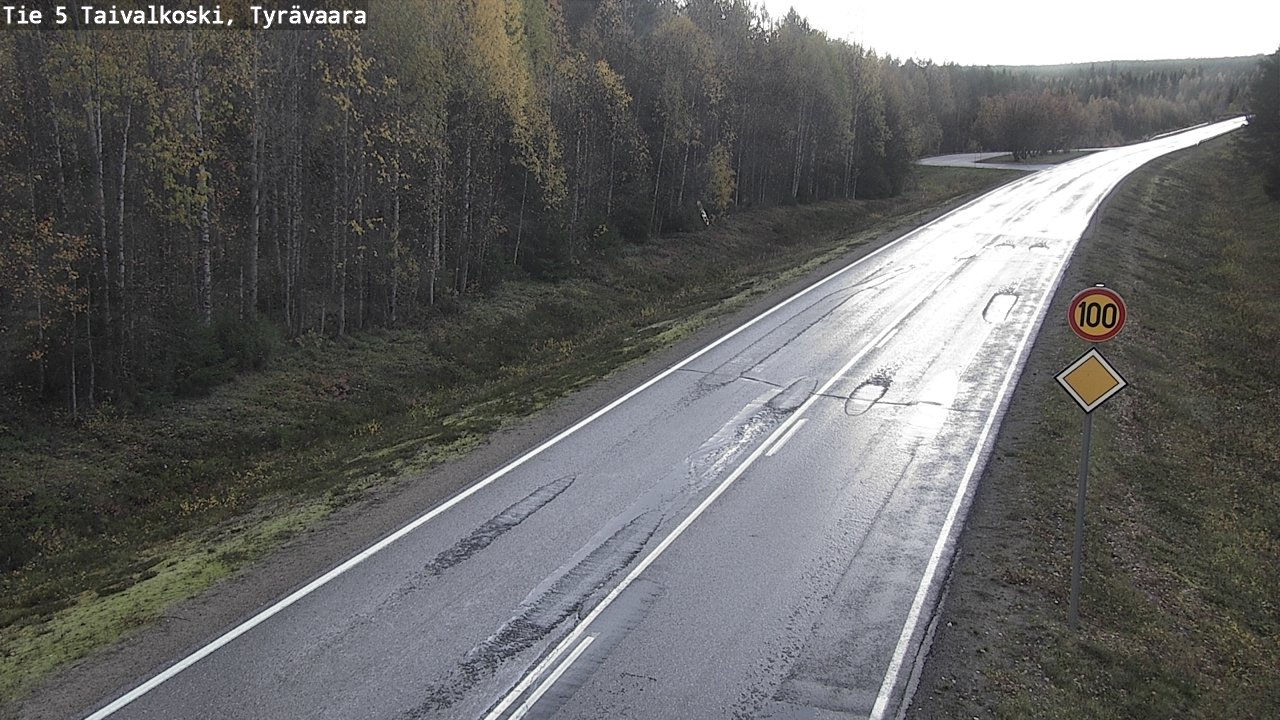 Weather Camera Image Road 5 Taivalkoski, Tyrävaara, Taivalkoski, Pohjois-Pohjanmaa