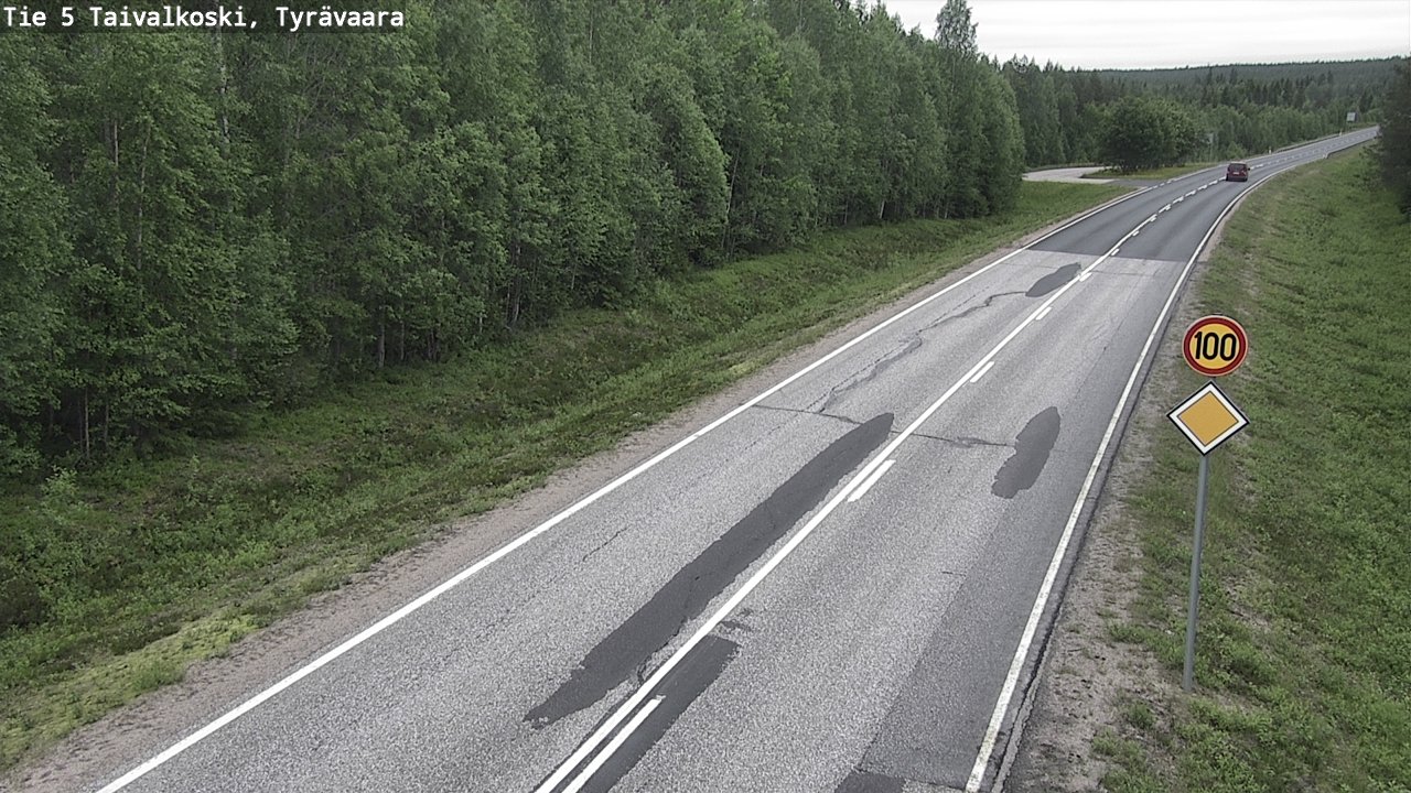 Kelikamerat Kuva Tie 5 Taivalkoski, Tyrävaara, Taivalkoski, Pohjois-Pohjanmaa