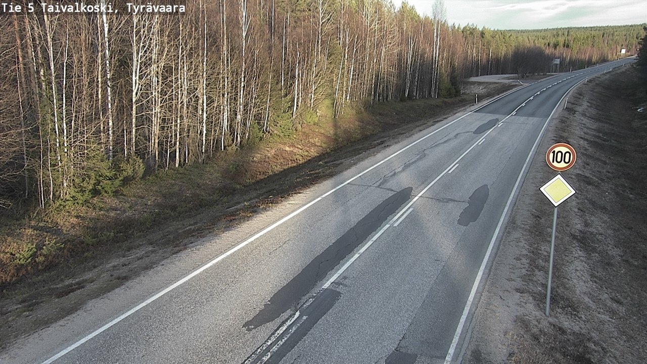 Weather Camera Image Road 5 Taivalkoski, Tyrävaara, Taivalkoski, Pohjois-Pohjanmaa