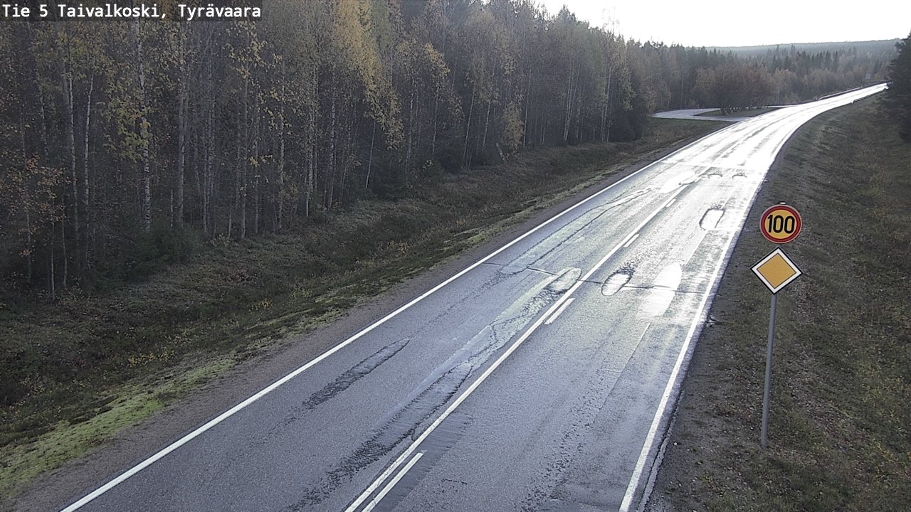 Weather Camera Image Road 5 Taivalkoski, Tyrävaara, Taivalkoski, Pohjois-Pohjanmaa