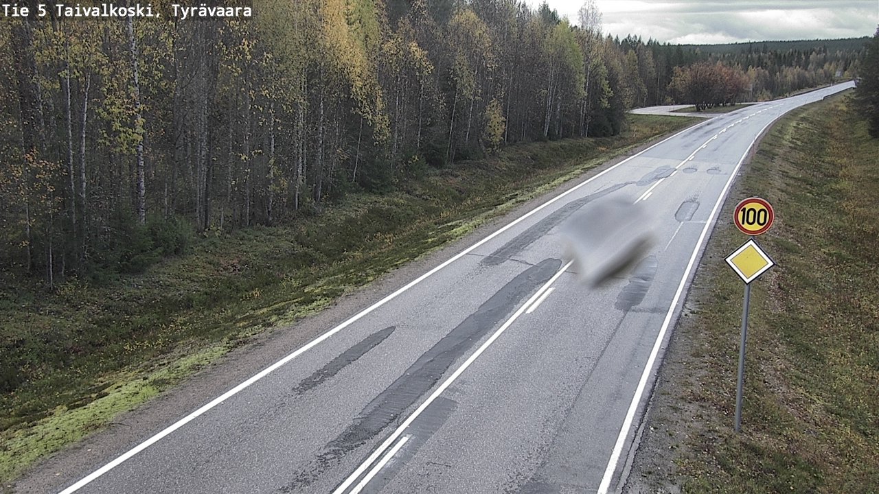 Weather Camera Image Road 5 Taivalkoski, Tyrävaara, Taivalkoski, Pohjois-Pohjanmaa