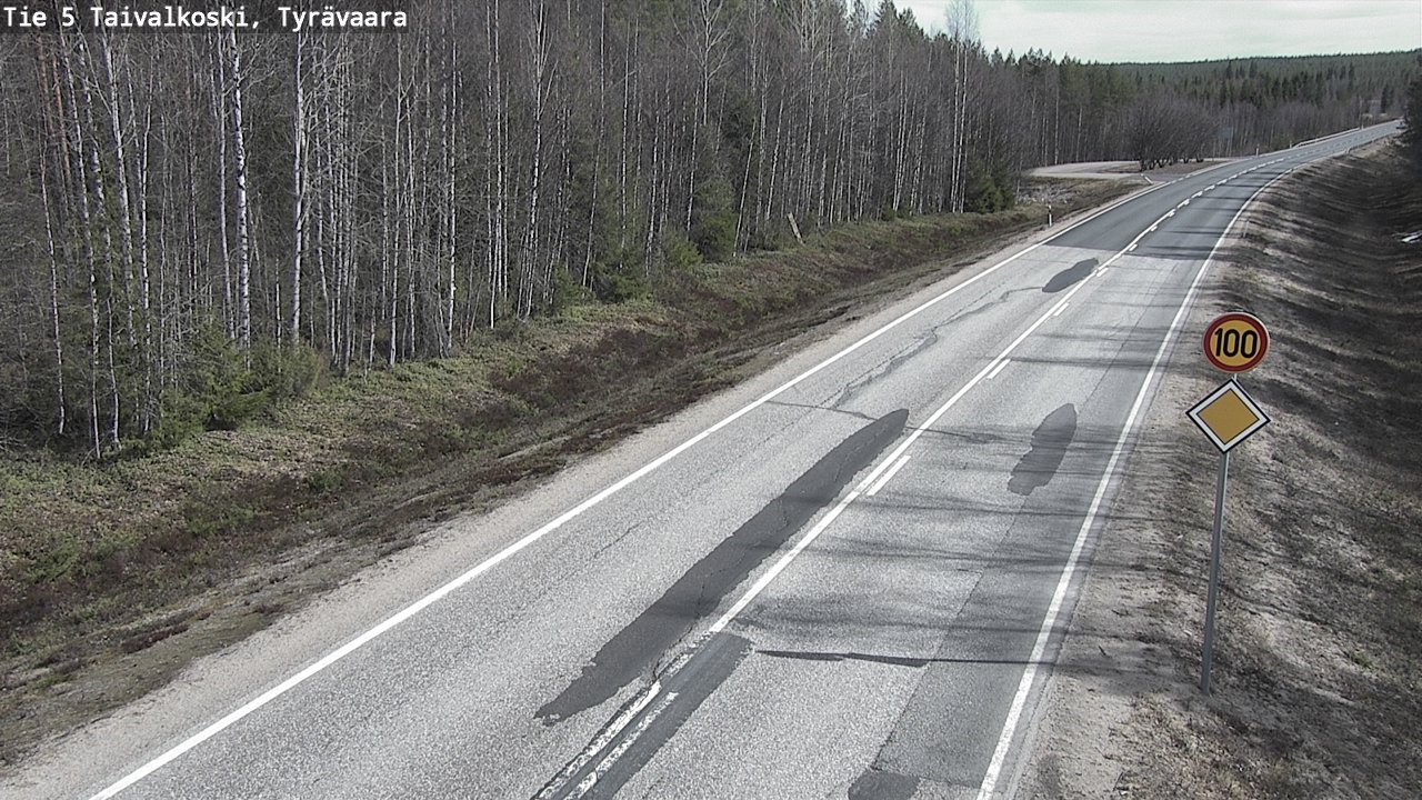 Weather Camera Image Road 5 Taivalkoski, Tyrävaara, Taivalkoski, Pohjois-Pohjanmaa