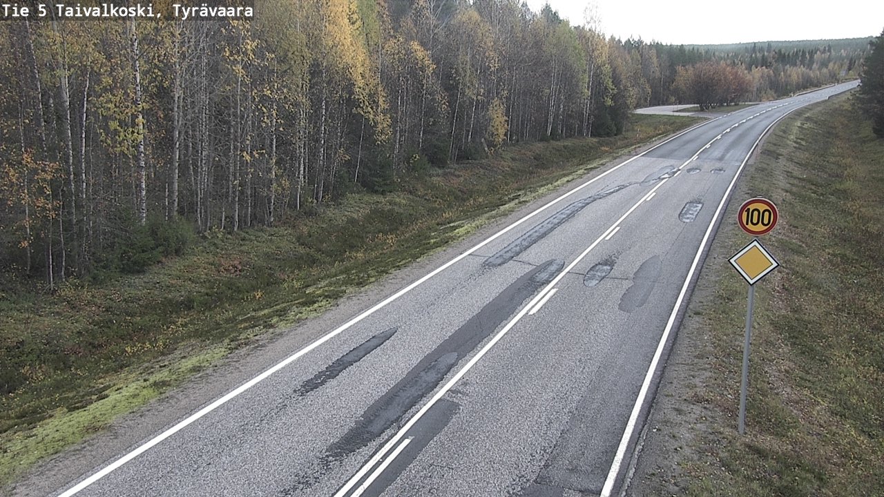 Weather Camera Image Road 5 Taivalkoski, Tyrävaara, Taivalkoski, Pohjois-Pohjanmaa