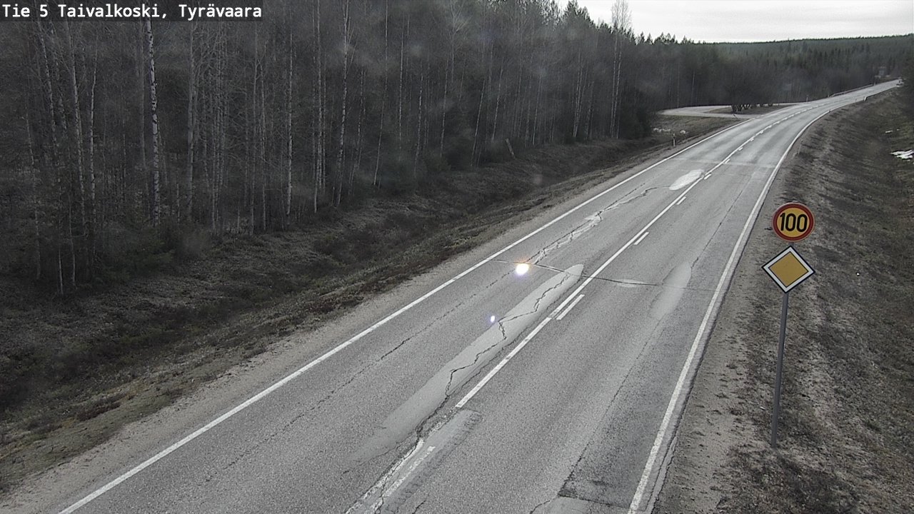 Weather Camera Image Road 5 Taivalkoski, Tyrävaara, Taivalkoski, Pohjois-Pohjanmaa
