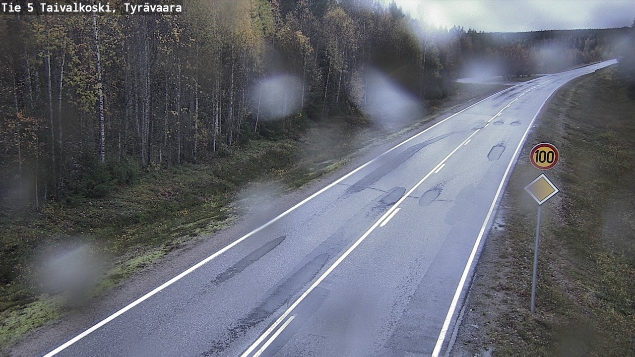 Weather Camera Image Road 5 Taivalkoski, Tyrävaara, Taivalkoski, Pohjois-Pohjanmaa