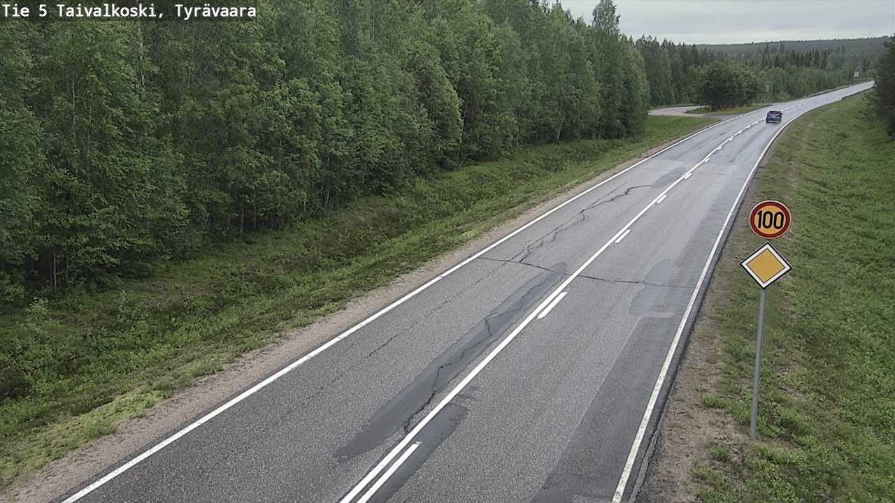 Kelikamerat Kuva Tie 5 Taivalkoski, Tyrävaara, Taivalkoski, Pohjois-Pohjanmaa