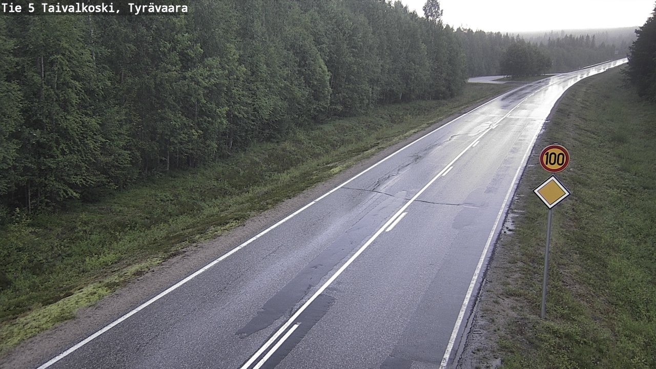 Kelikamerat Kuva Tie 5 Taivalkoski, Tyrävaara, Taivalkoski, Pohjois-Pohjanmaa