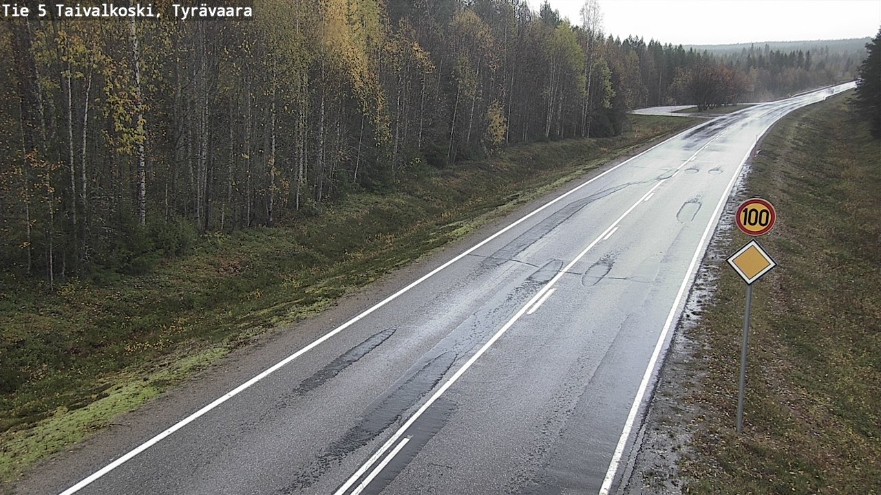 Weather Camera Image Väg 5 Taivalkoski, Tyrävaara, Taivalkoski, Pohjois-Pohjanmaa