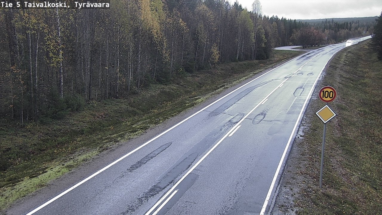 Weather Camera Image Väg 5 Taivalkoski, Tyrävaara, Taivalkoski, Pohjois-Pohjanmaa
