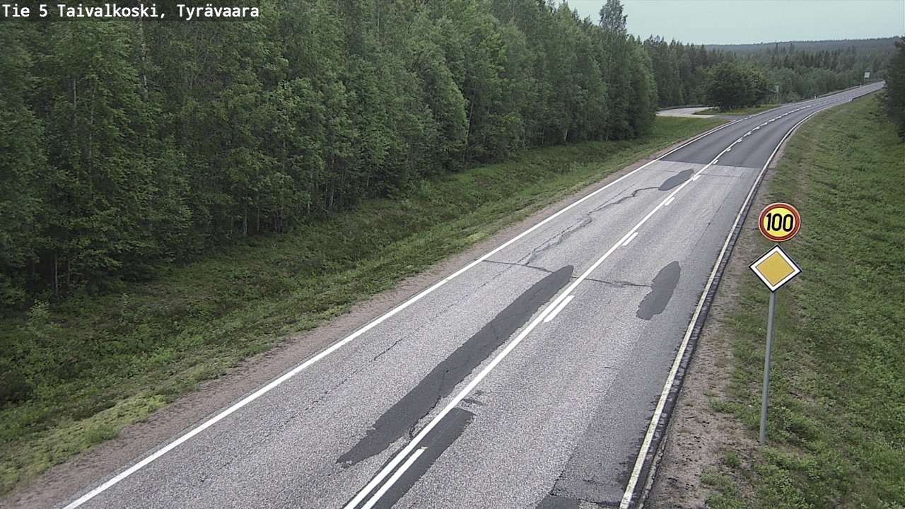 Kelikamerat Kuva Tie 5 Taivalkoski, Tyrävaara, Taivalkoski, Pohjois-Pohjanmaa