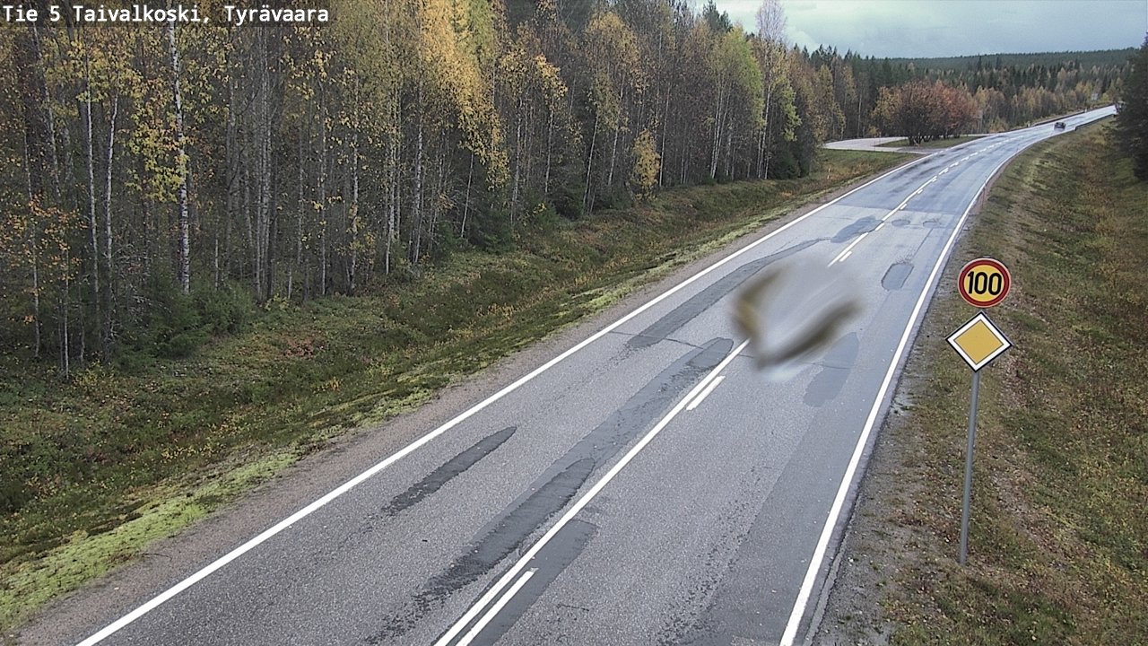 Weather Camera Image Road 5 Taivalkoski, Tyrävaara, Taivalkoski, Pohjois-Pohjanmaa