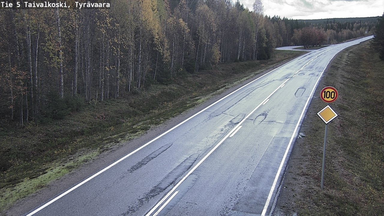 Weather Camera Image Road 5 Taivalkoski, Tyrävaara, Taivalkoski, Pohjois-Pohjanmaa