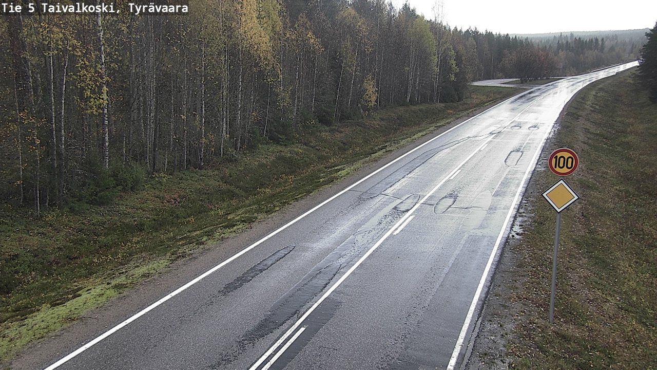 Weather Camera Image Väg 5 Taivalkoski, Tyrävaara, Taivalkoski, Pohjois-Pohjanmaa