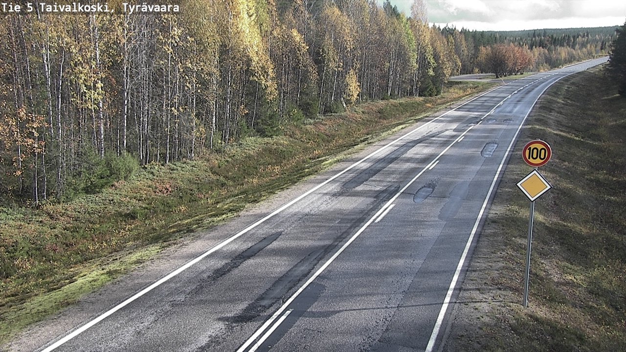 Weather Camera Image Road 5 Taivalkoski, Tyrävaara, Taivalkoski, Pohjois-Pohjanmaa