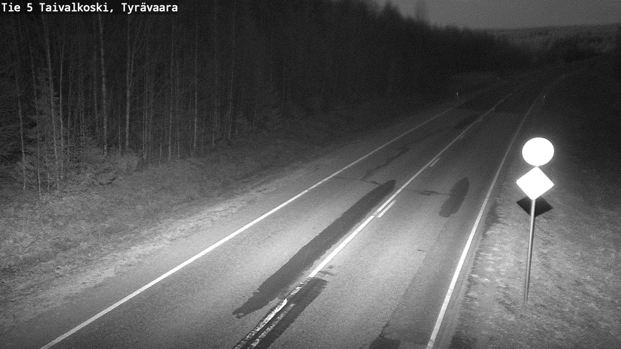 Weather Camera Image Road 5 Taivalkoski, Tyrävaara, Taivalkoski, Pohjois-Pohjanmaa