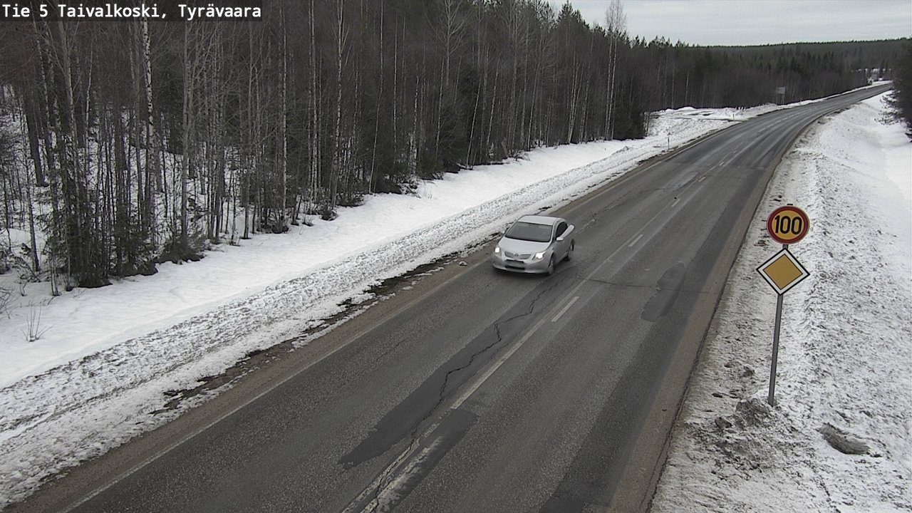 Weather Camera Image Road 5 Taivalkoski, Tyrävaara, Taivalkoski, Pohjois-Pohjanmaa