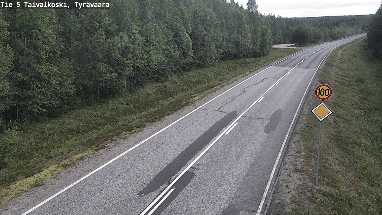 Kelikamerat Kuva Tie 5 Taivalkoski, Tyrävaara, Taivalkoski, Pohjois-Pohjanmaa