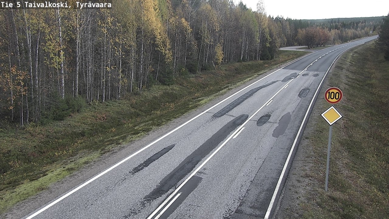 Weather Camera Image Road 5 Taivalkoski, Tyrävaara, Taivalkoski, Pohjois-Pohjanmaa
