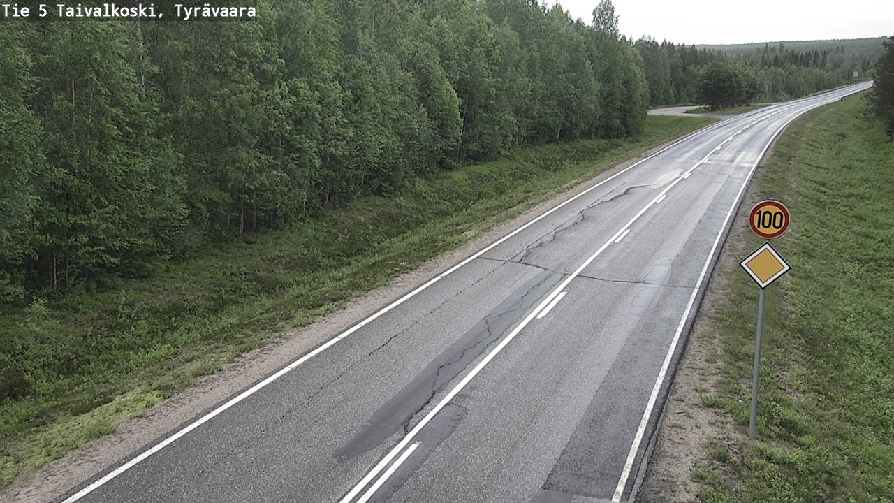 Kelikamerat Kuva Tie 5 Taivalkoski, Tyrävaara, Taivalkoski, Pohjois-Pohjanmaa
