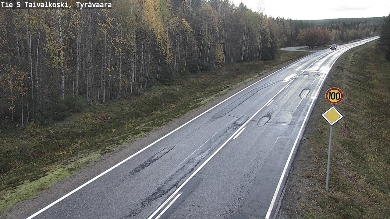 Weather Camera Image Road 5 Taivalkoski, Tyrävaara, Taivalkoski, Pohjois-Pohjanmaa