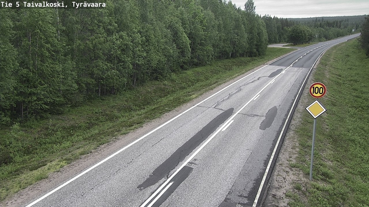 Kelikamerat Kuva Tie 5 Taivalkoski, Tyrävaara, Taivalkoski, Pohjois-Pohjanmaa