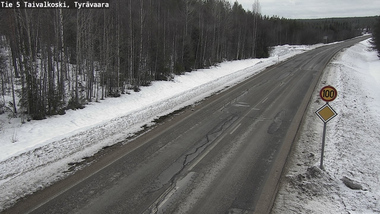 Weather Camera Image Road 5 Taivalkoski, Tyrävaara, Taivalkoski, Pohjois-Pohjanmaa