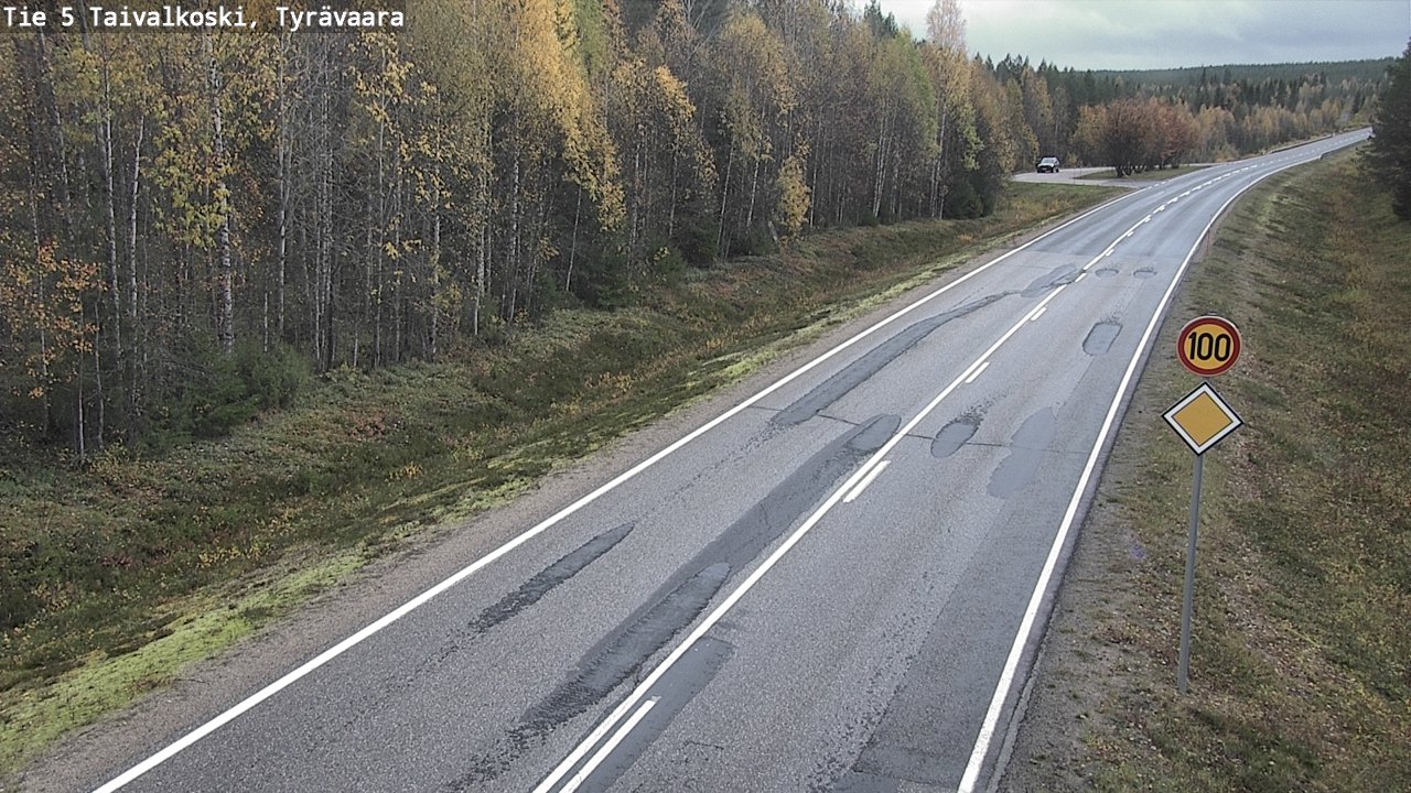 Weather Camera Image Road 5 Taivalkoski, Tyrävaara, Taivalkoski, Pohjois-Pohjanmaa