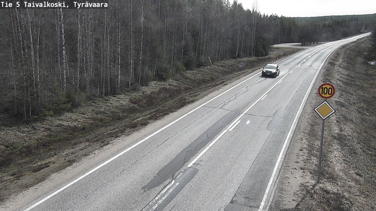 Weather Camera Image Road 5 Taivalkoski, Tyrävaara, Taivalkoski, Pohjois-Pohjanmaa
