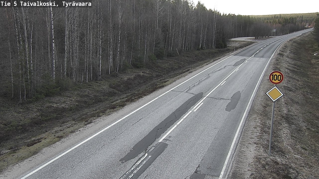 Weather Camera Image Road 5 Taivalkoski, Tyrävaara, Taivalkoski, Pohjois-Pohjanmaa